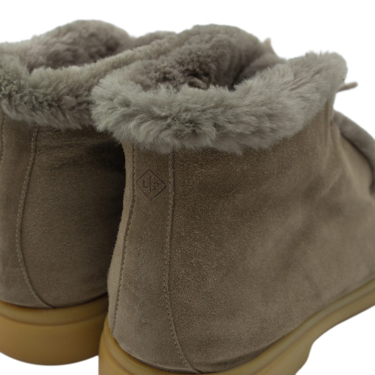 Loro Piana Walk and Walk Shearling Lined Suede Taupe Boots — photo 6