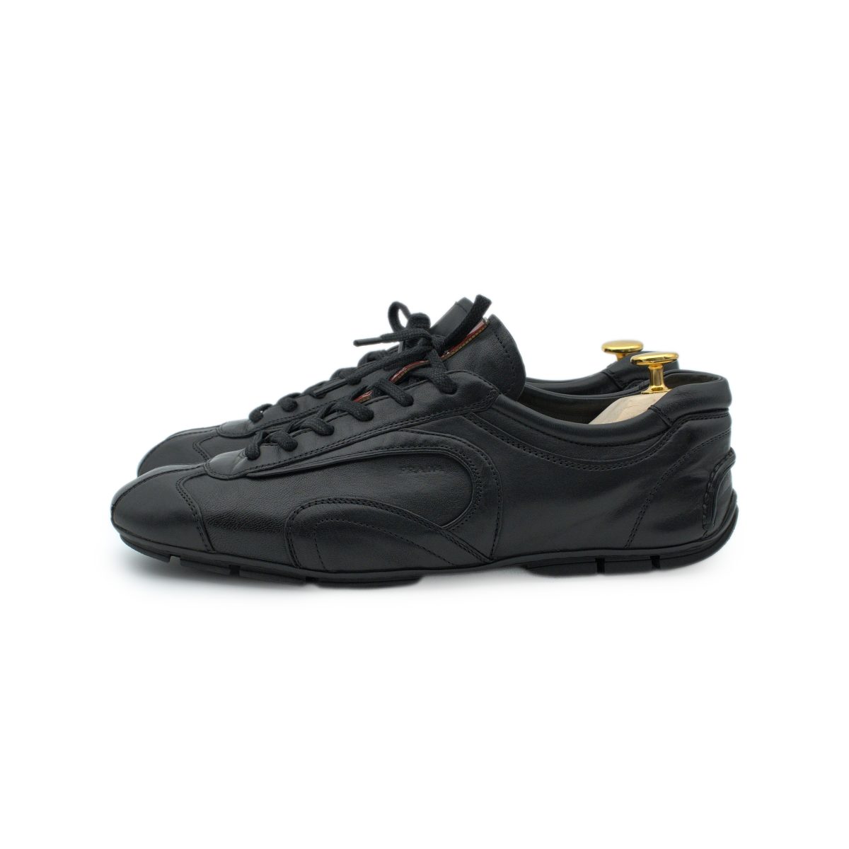Vintage Prada Linea Rossa Montecarlo Black Leather Sneakers — photo 3