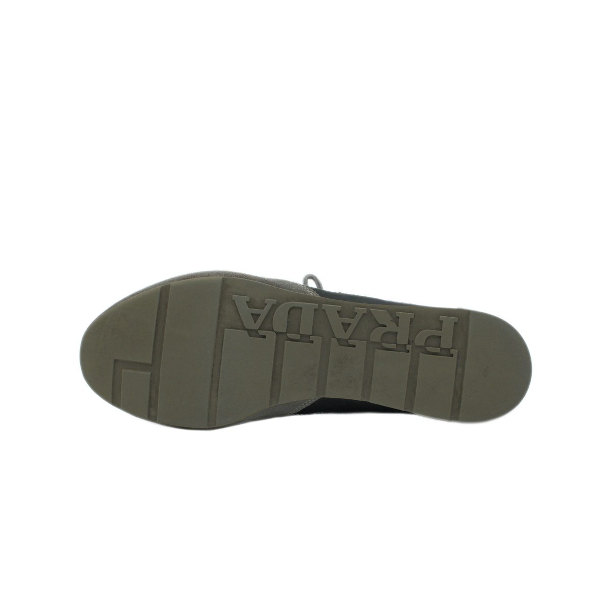 Prada Mens White Perforated Leather Triangle Logo Sneakers — photo 5