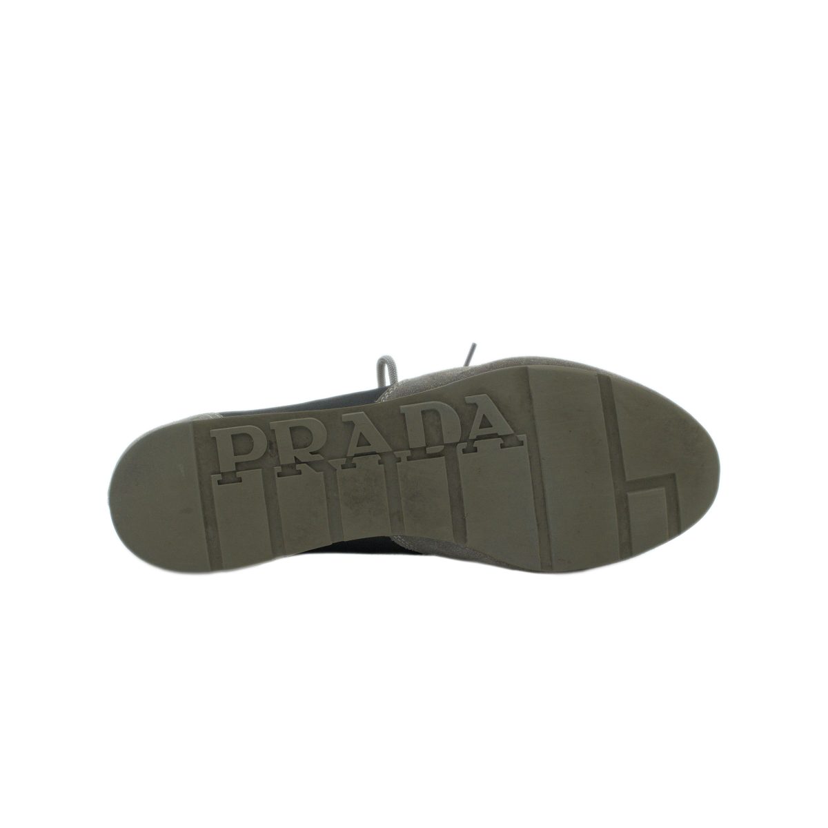 Prada Mens White Perforated Leather Triangle Logo Sneakers — photo 6