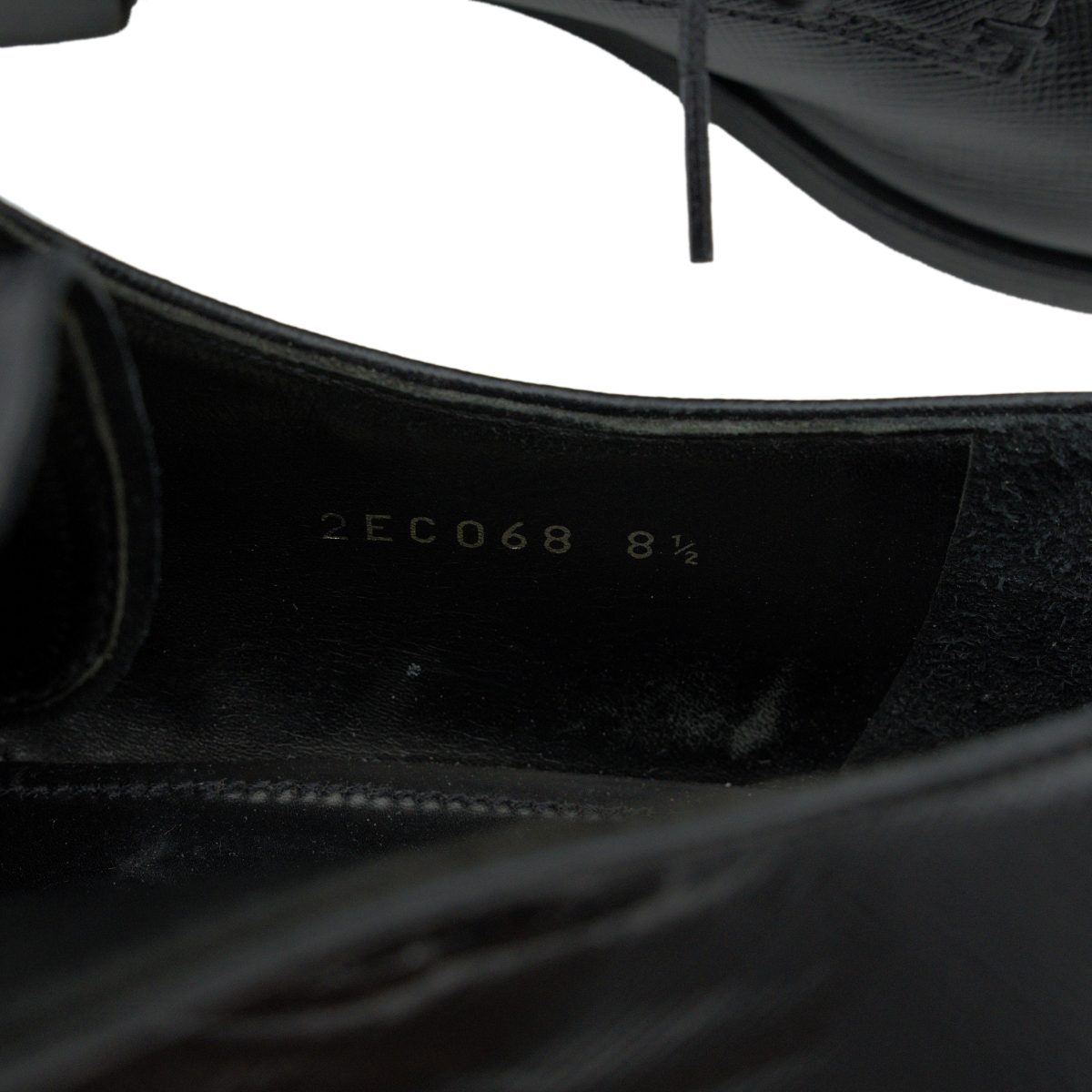 Prada Milano Black Saffiano Leather Mens Derby Formal Shoes — photo 11