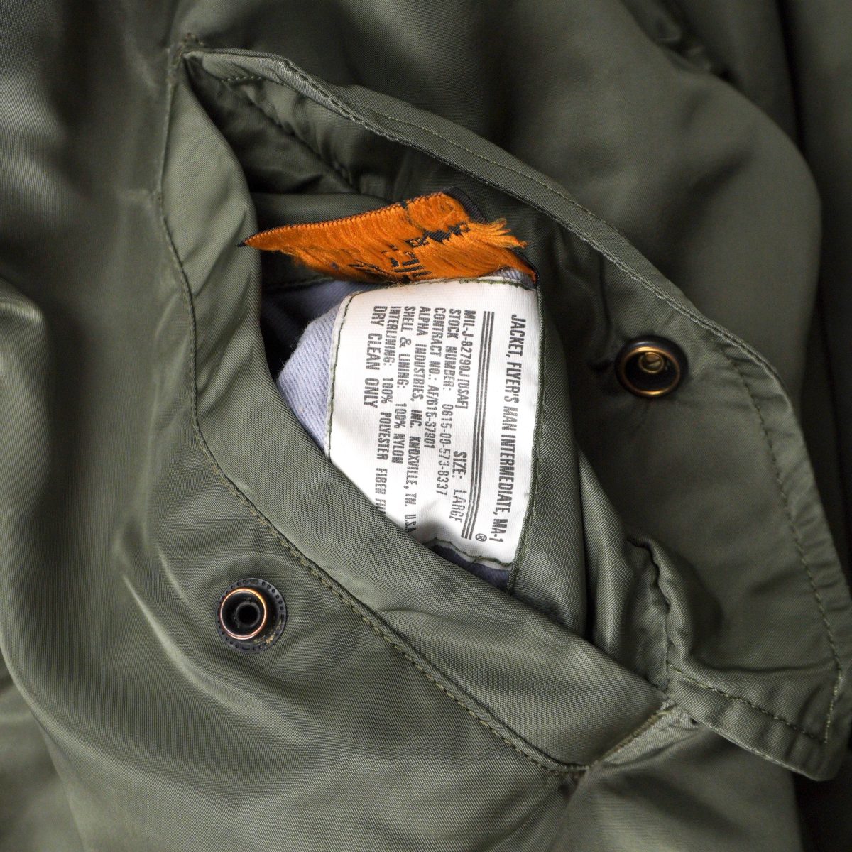 Vintage Alpha Industries MA-1 Reversible USA Bomber Jacket — photo 14