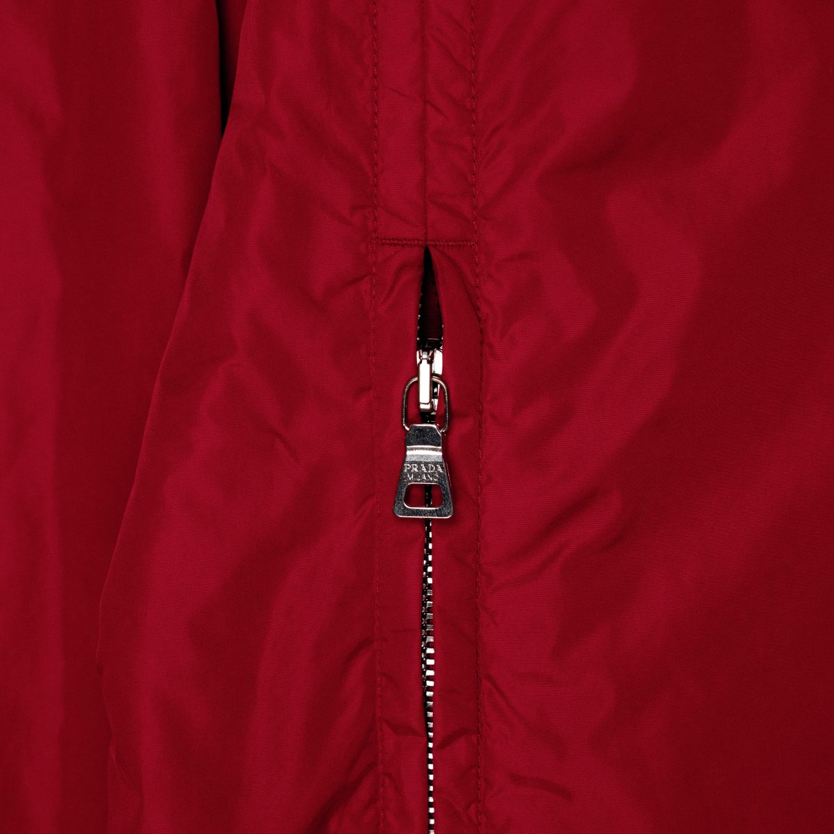 Prada Navy Taupe Red Reversible Nylon Padded Mens Jacket — photo 5