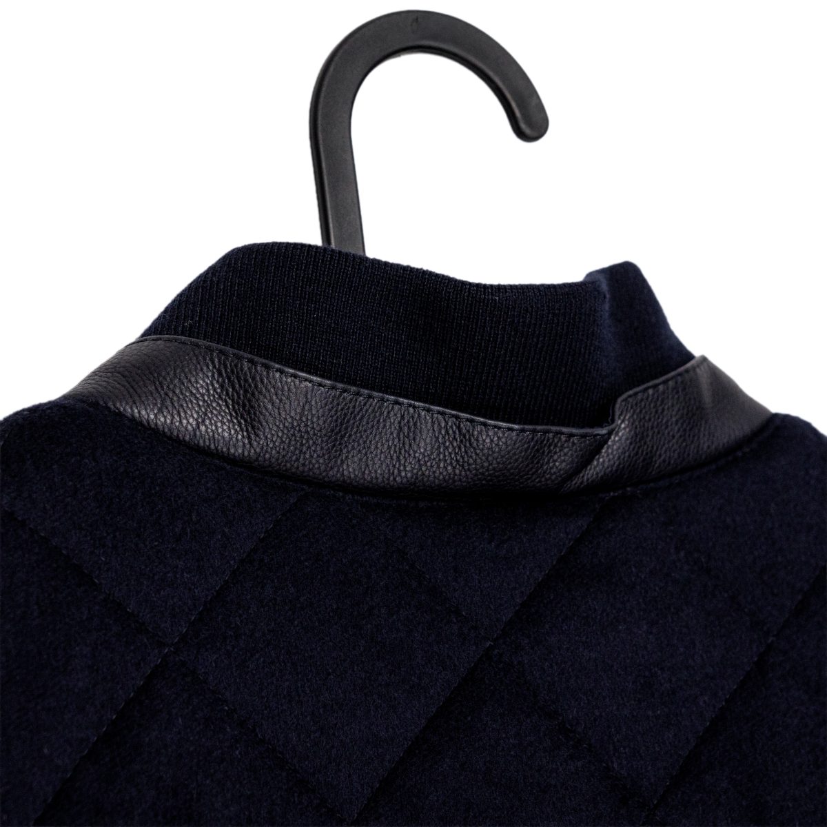 Brioni Navy Quilted Leather Trim Wool Back Gilet Vest Size M — photo 8