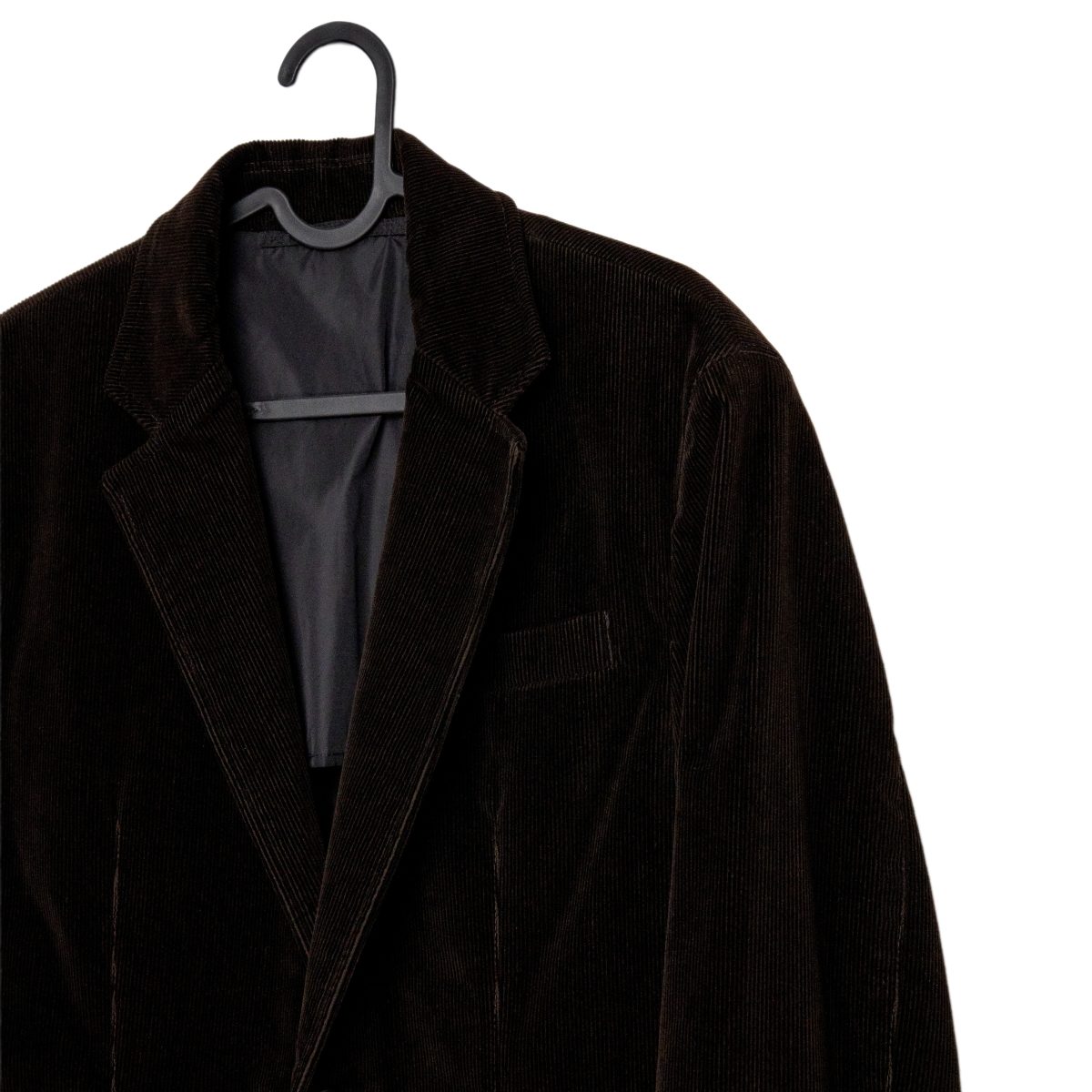 Prada Dark Brown Cotton Corduroy Logo Tab Mens Blazer Jacket — photo 5