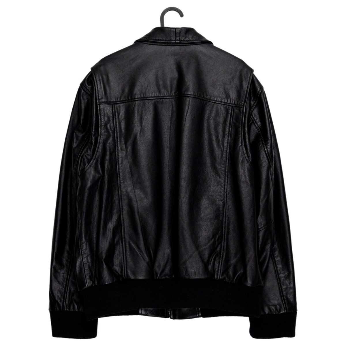 Levi's Black Leather A-2 Flight Bomber Jacket Mens Size L — photo 2