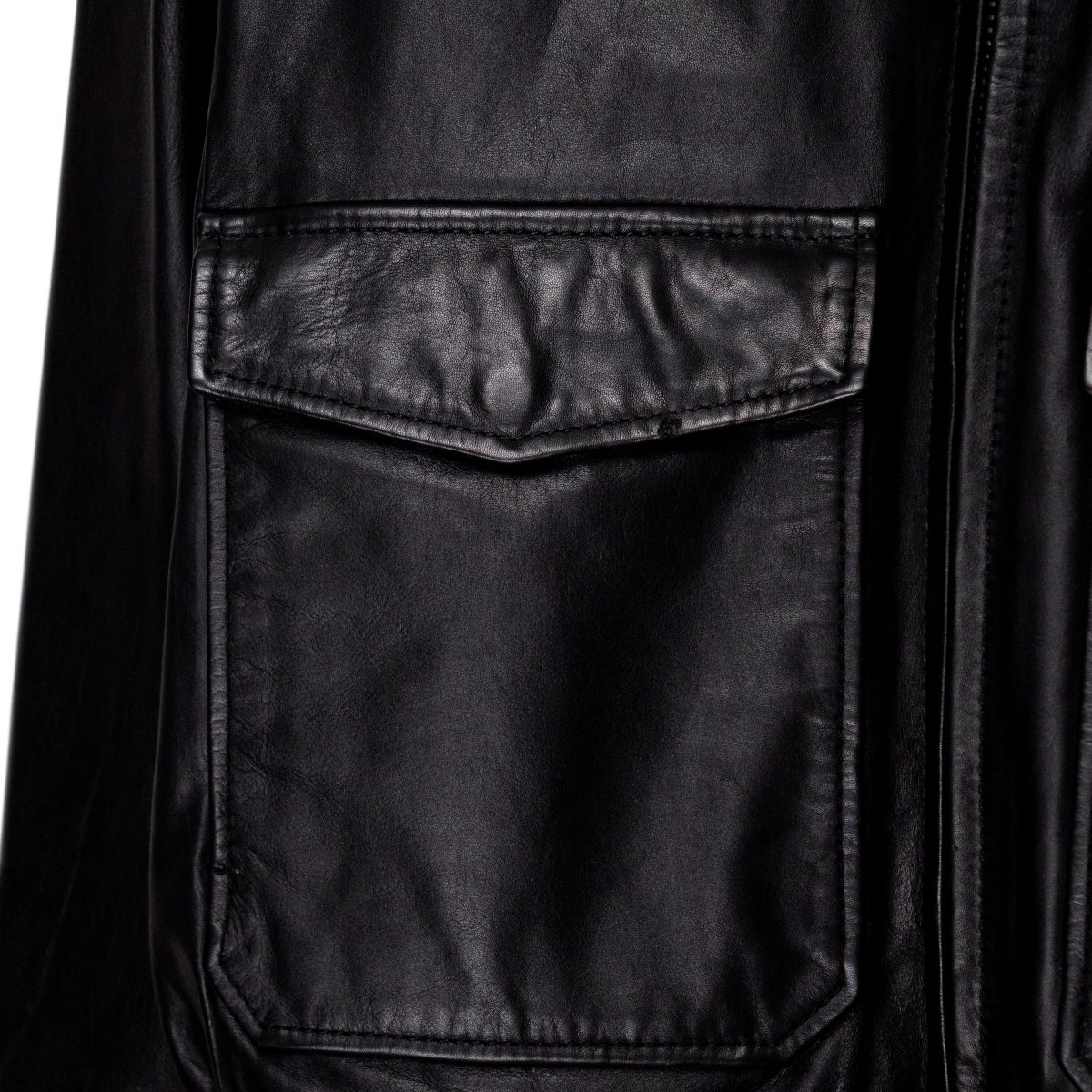 Levi's Black Leather A-2 Flight Bomber Jacket Mens Size L — photo 5