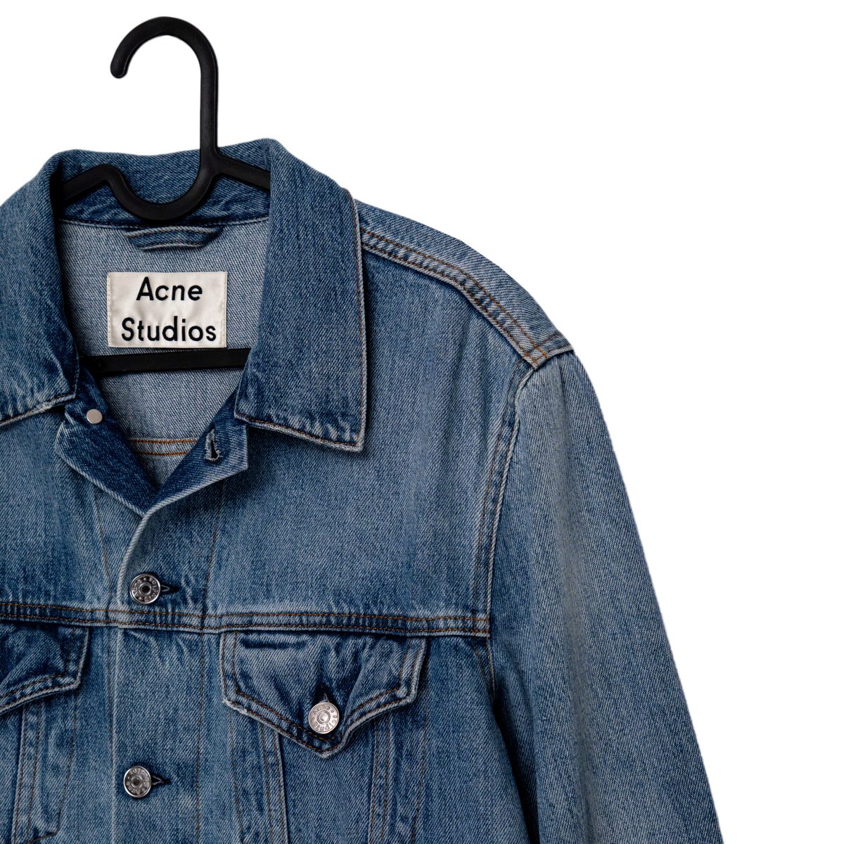 Acne Studios Who Blue Washed Denim Trucker Jacket Size M — photo 4