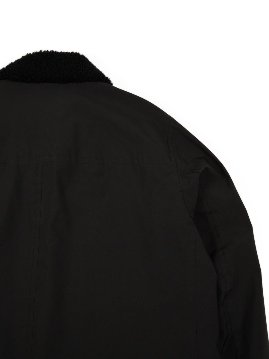 Vintage Prada Sport Nylon Sheep Fur Collar Car Coat Size XXL — photo 7