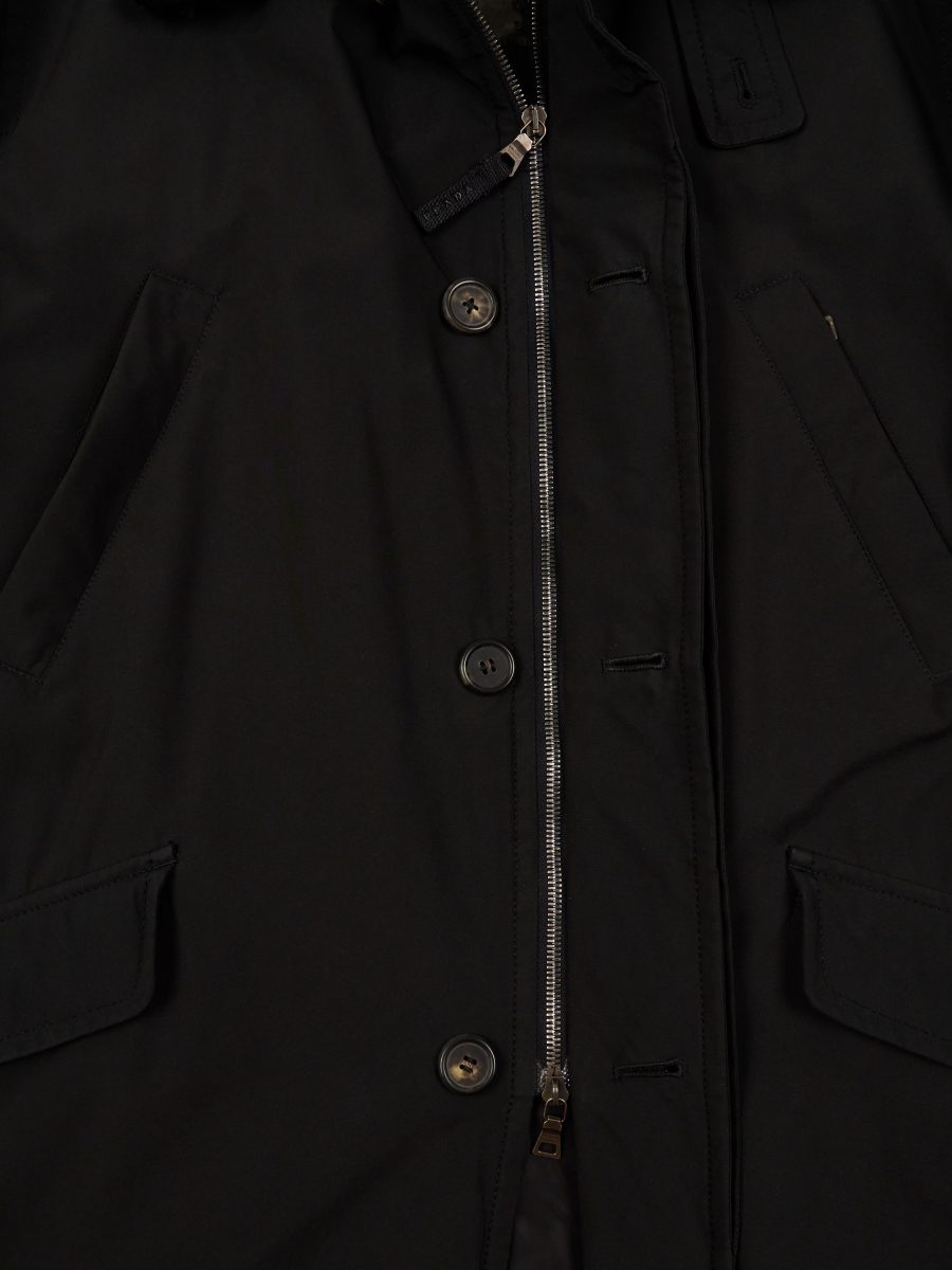 Vintage Prada Sport Nylon Sheep Fur Collar Car Coat Size XXL — photo 11
