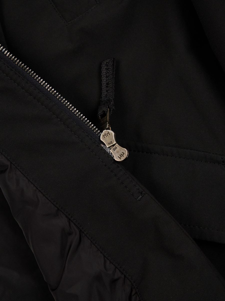 Vintage Prada Sport Nylon Sheep Fur Collar Car Coat Size XXL — photo 13