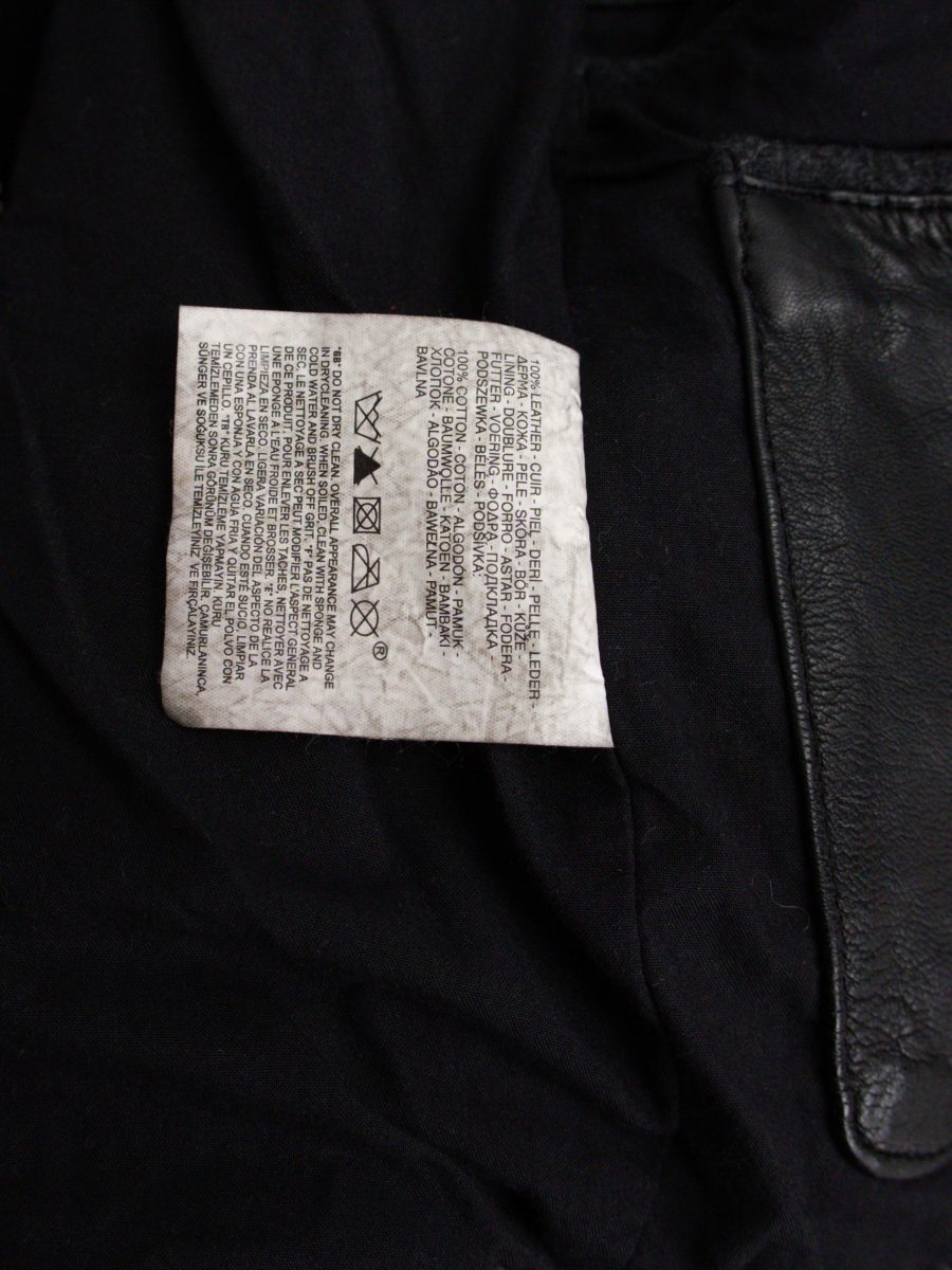 Vintage Levi's Black Leather Quilted Cafe Racer Biker Jacket — photo 12