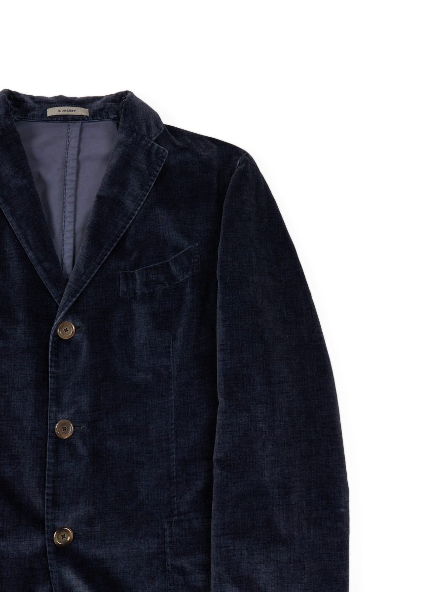 Boglioli K Jacket Navy Cotton Velvet Blazer Jacket Size M — photo 3