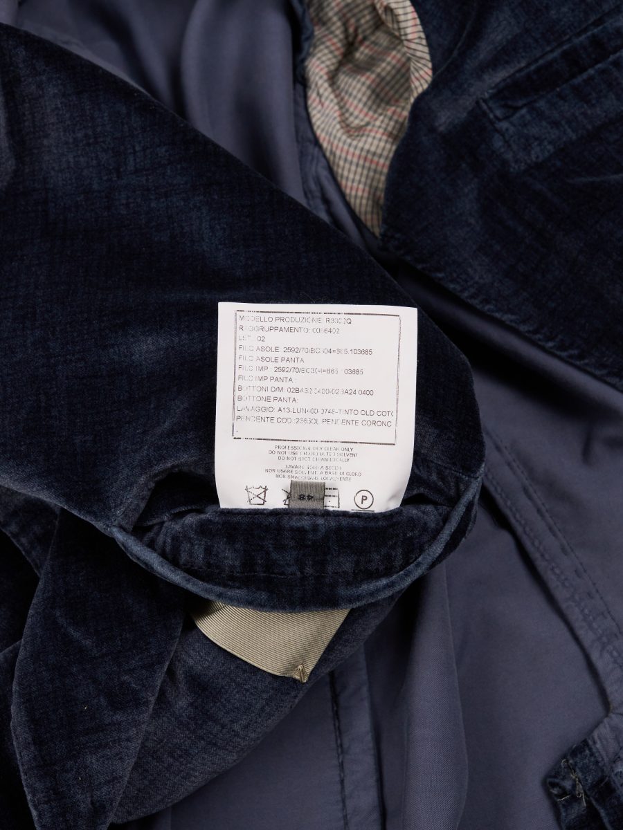Boglioli K Jacket Navy Cotton Velvet Blazer Jacket Size M — photo 14
