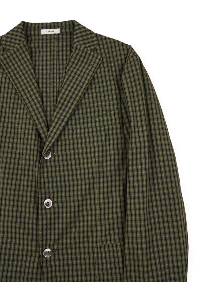 Boglioli K Jacket Green Gingham Check Mens Blazer Size M — photo 3