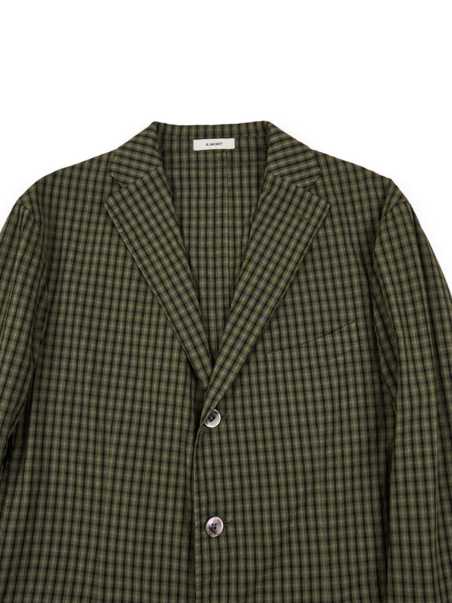 Boglioli K Jacket Green Gingham Check Mens Blazer Size M — photo 4