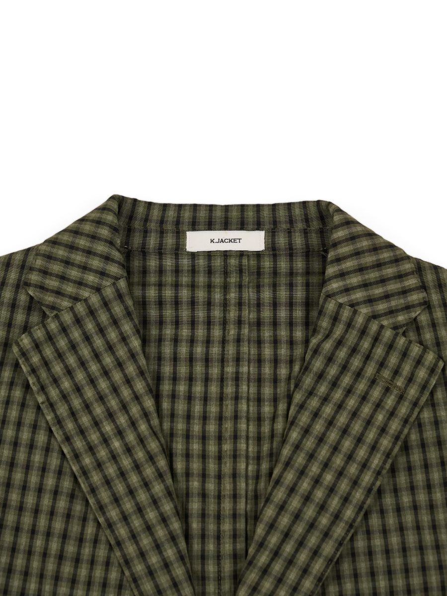 Boglioli K Jacket Green Gingham Check Mens Blazer Size M — photo 5