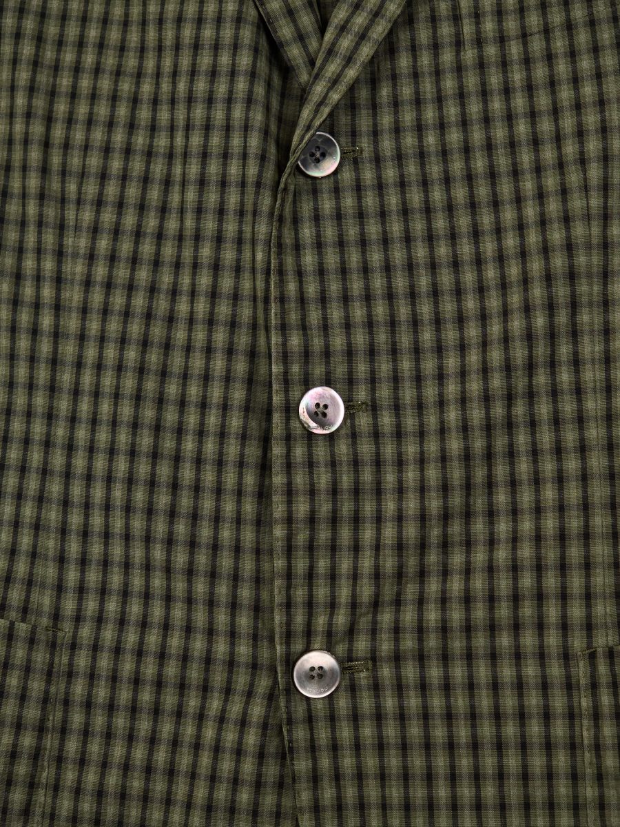 Boglioli K Jacket Green Gingham Check Mens Blazer Size M — photo 9