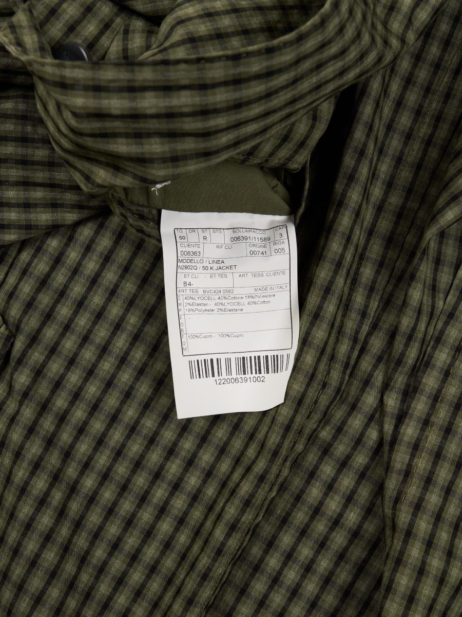 Boglioli K Jacket Green Gingham Check Mens Blazer Size M — photo 12