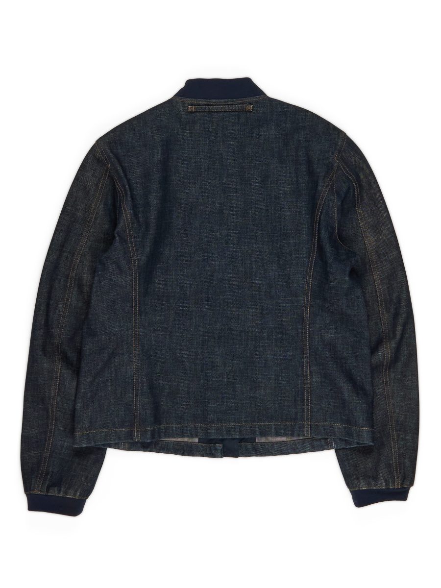 Vintage Prada Linea Rossa Denim Gore-Tex Mens Bomber Size S — photo 2