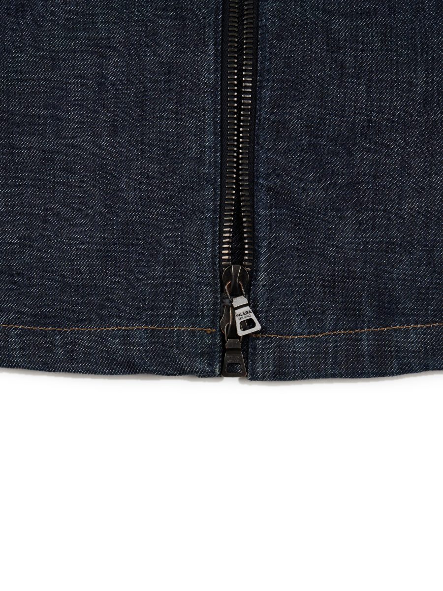 Vintage Prada Linea Rossa Denim Gore-Tex Mens Bomber Size S — photo 9