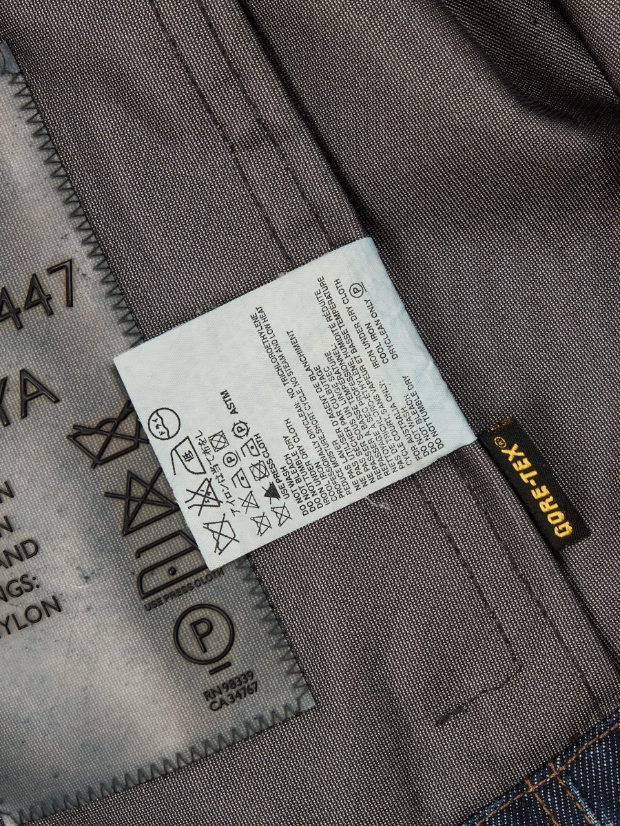 Vintage Prada Linea Rossa Denim Gore-Tex Mens Bomber Size S — photo 15
