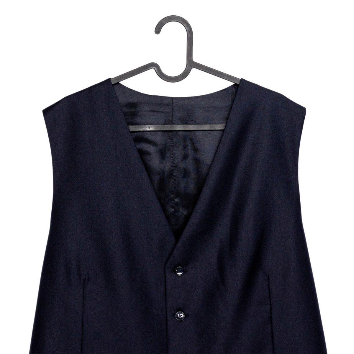 Uli Schott Navy Zegna Traveller Wool Mens Waistcoat Vest — photo 3