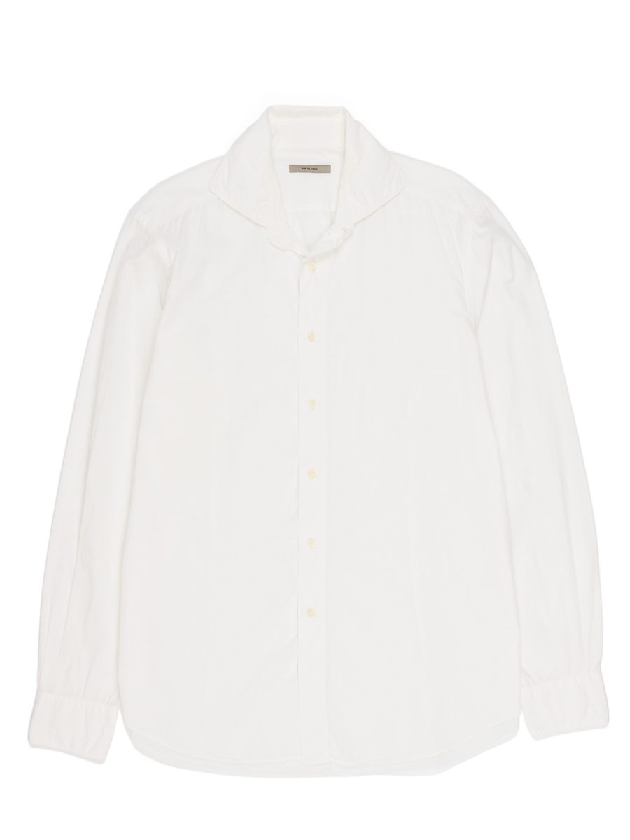 Boglioli White Cotton Cutaway Collar Mens Shirt Top Size L