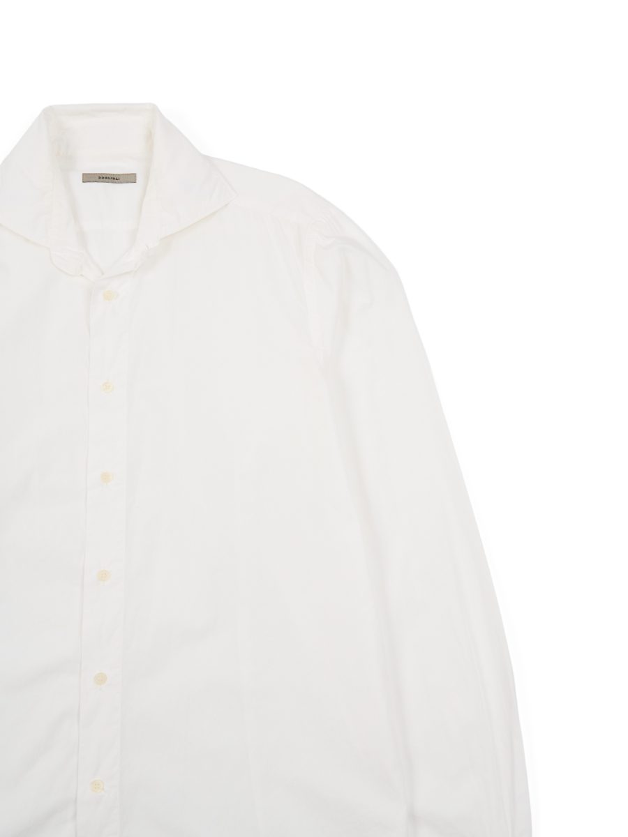 Boglioli White Cotton Cutaway Collar Mens Shirt Top Size L — photo 2