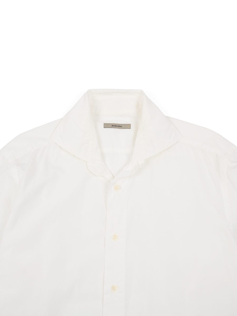 Boglioli White Cotton Cutaway Collar Mens Shirt Top Size L — photo 3