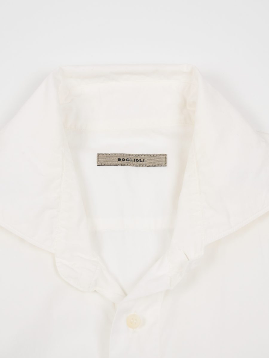 Boglioli White Cotton Cutaway Collar Mens Shirt Top Size L — photo 6