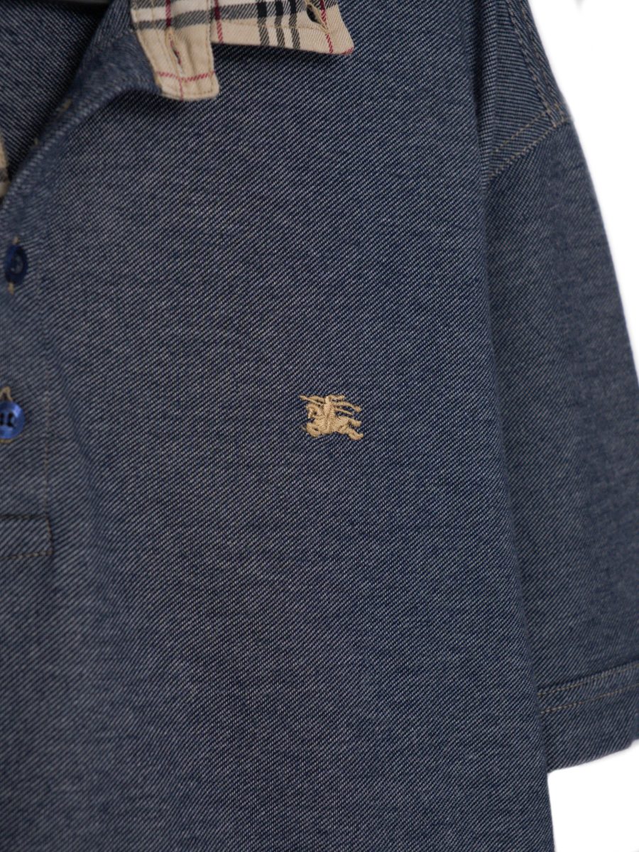 Vintage Burberry London Gray Button Down Check Polo Shirt — photo 4