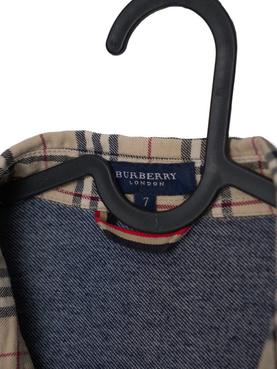 Vintage Burberry London Gray Button Down Check Polo Shirt — photo 6