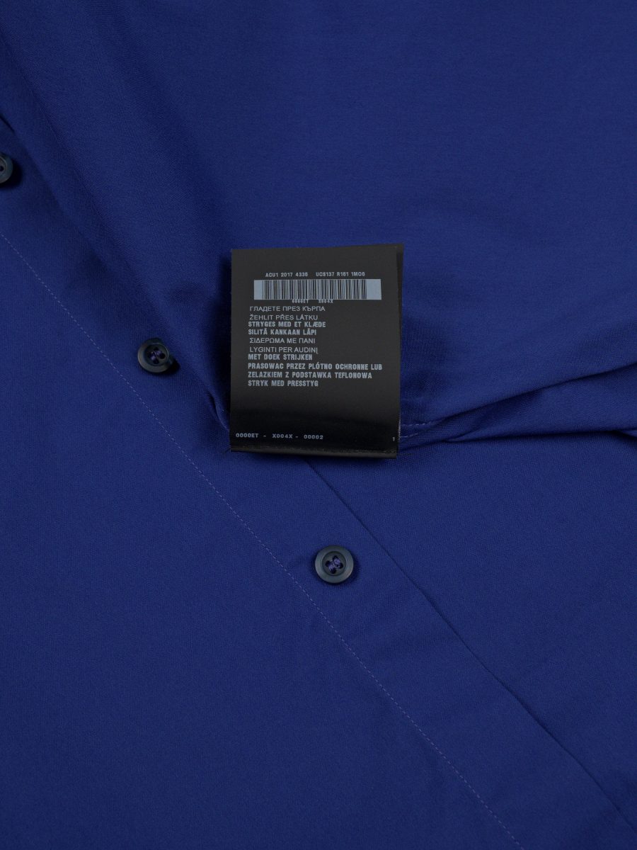 Vintage Prada Milano Blue Stretch Cotton Mens Shirt Size L — photo 9