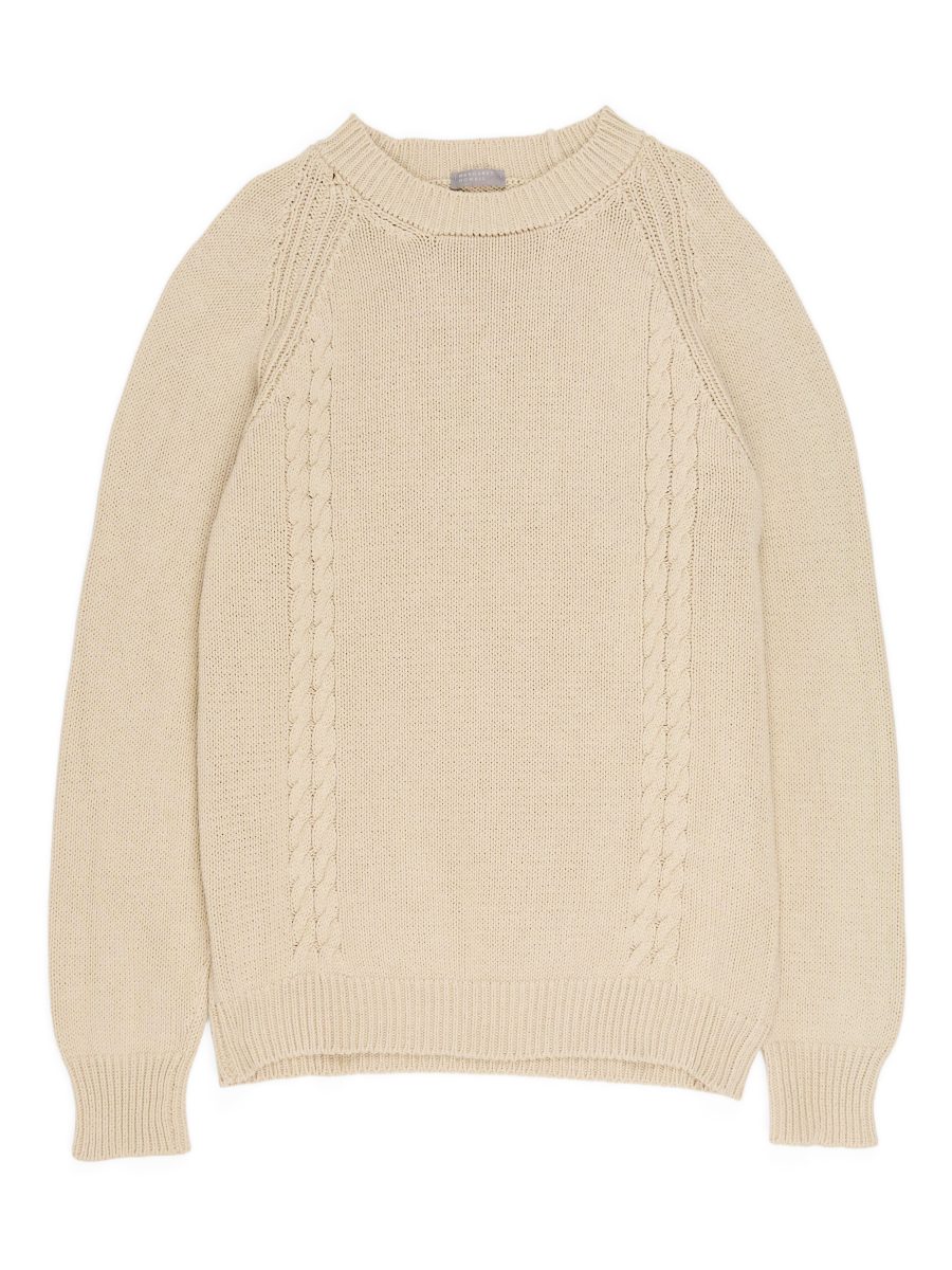 Margaret Howell Ecru Cotton Cable Knit Mens Sweater Size M