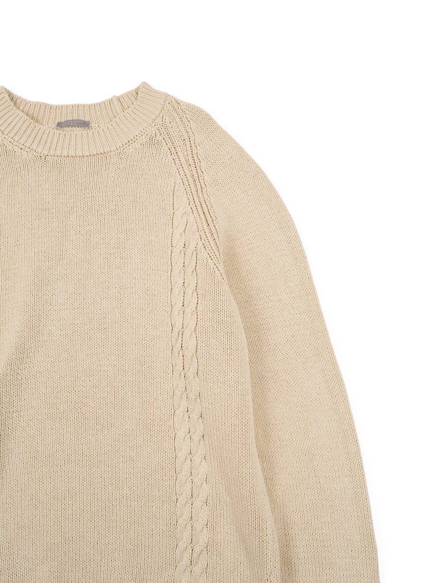 Margaret Howell Ecru Cotton Cable Knit Mens Sweater Size M — photo 4