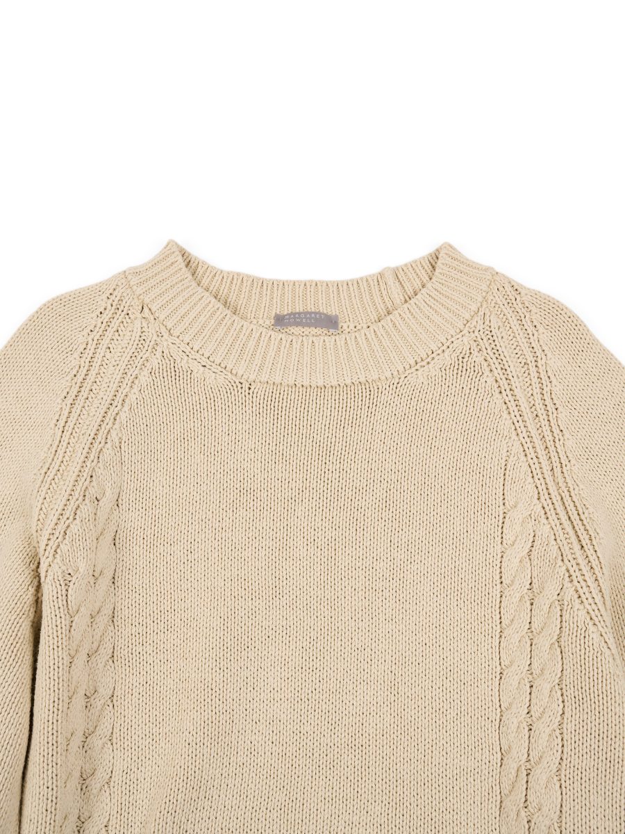 Margaret Howell Ecru Cotton Cable Knit Mens Sweater Size M — photo 5