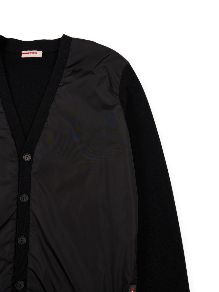 Vintage Prada Linea Rossa Black Wool Cardigan Sweater Size L — photo 3