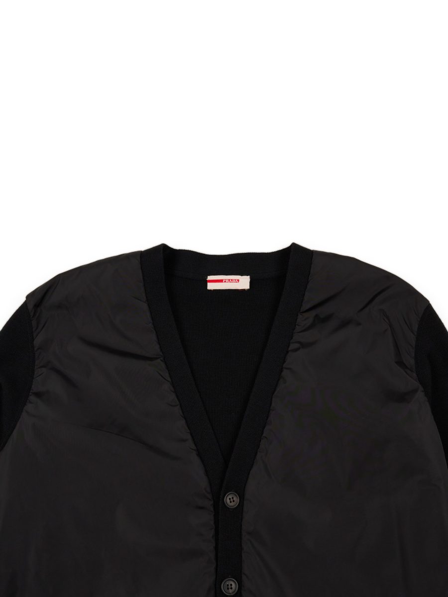 Vintage Prada Linea Rossa Black Wool Cardigan Sweater Size L — photo 4