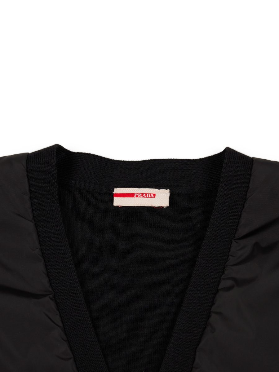 Vintage Prada Linea Rossa Black Wool Cardigan Sweater Size L — photo 5