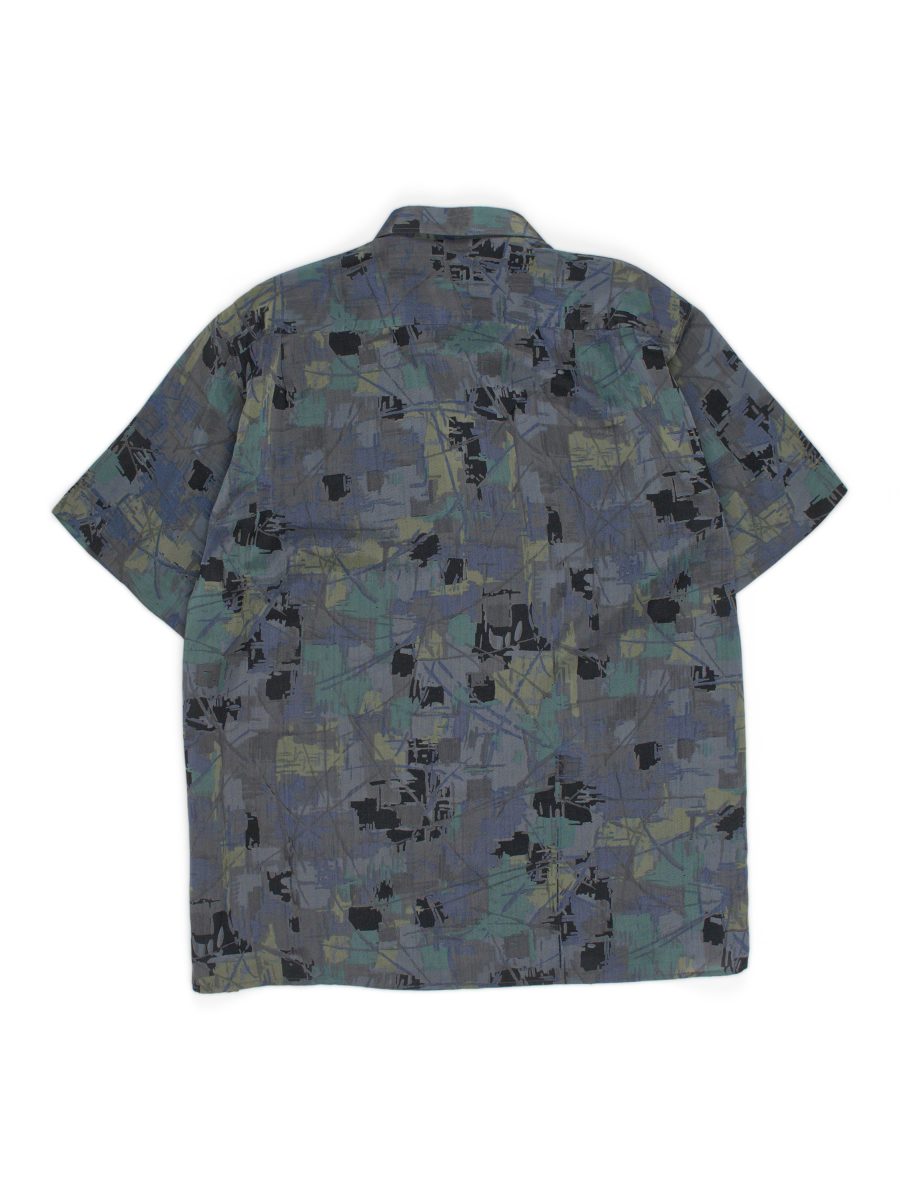 Vintage Dior Chemises Grey Olive Silk Mens Shirt Size XXL — photo 2