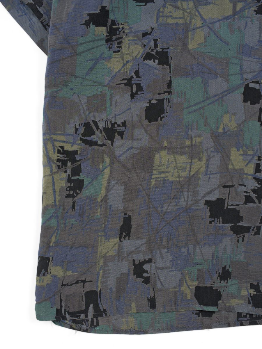 Vintage Dior Chemises Grey Olive Silk Mens Shirt Size XXL — photo 6