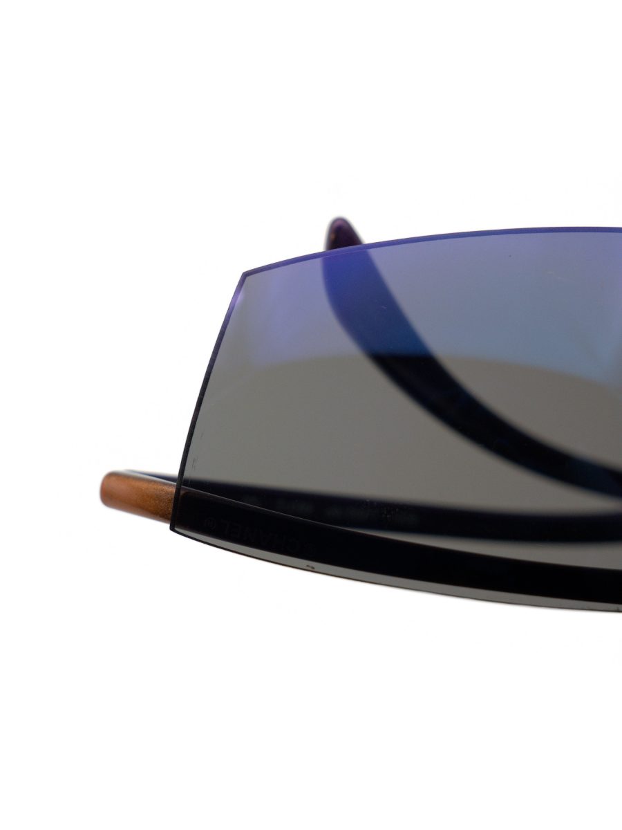Vintage Chanel 6001 Purple Mirror Rimless Shield Sunglasses — photo 12