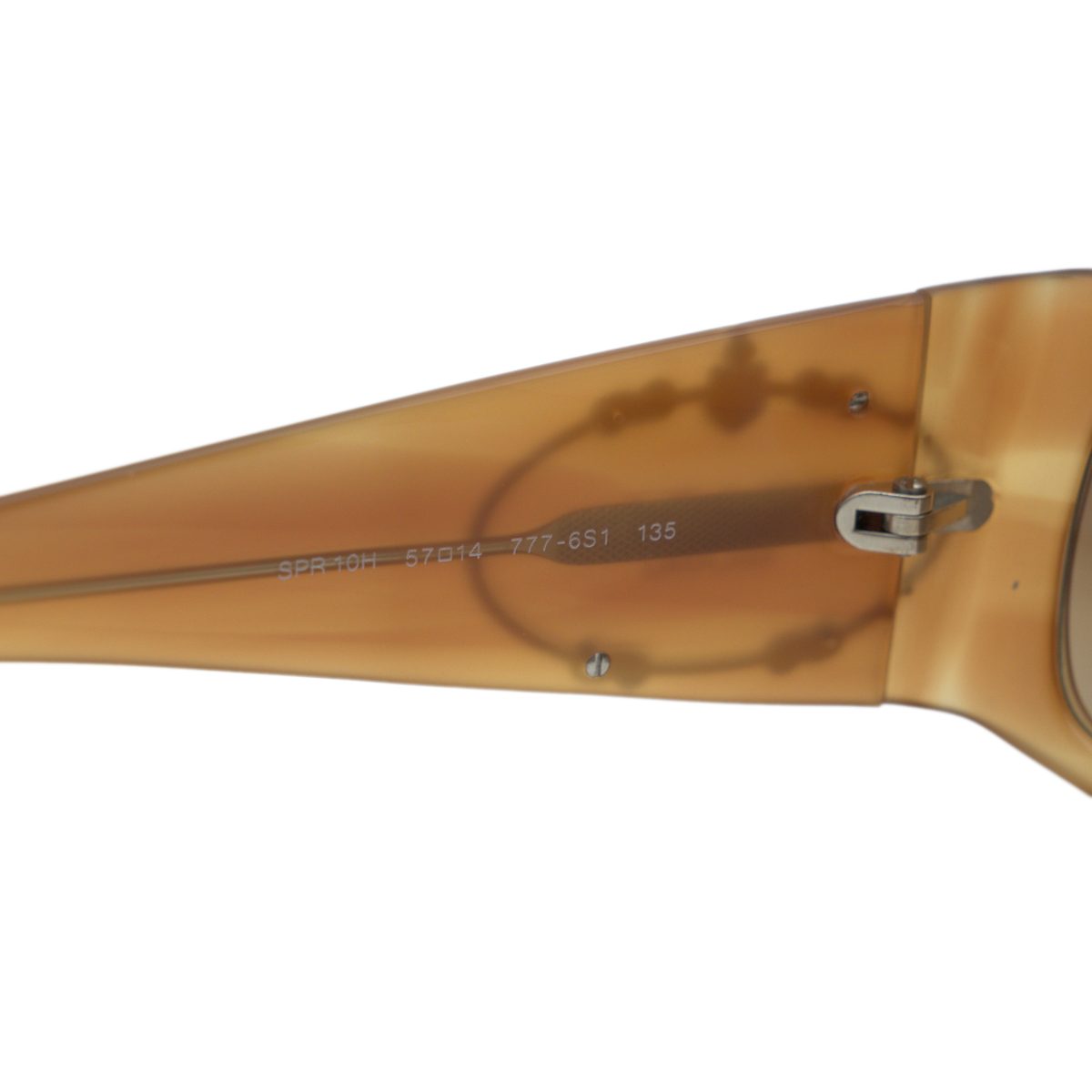 Vintage Prada SPR 10H Brown Wraparound Logo Y2K Sunglasses — photo 6
