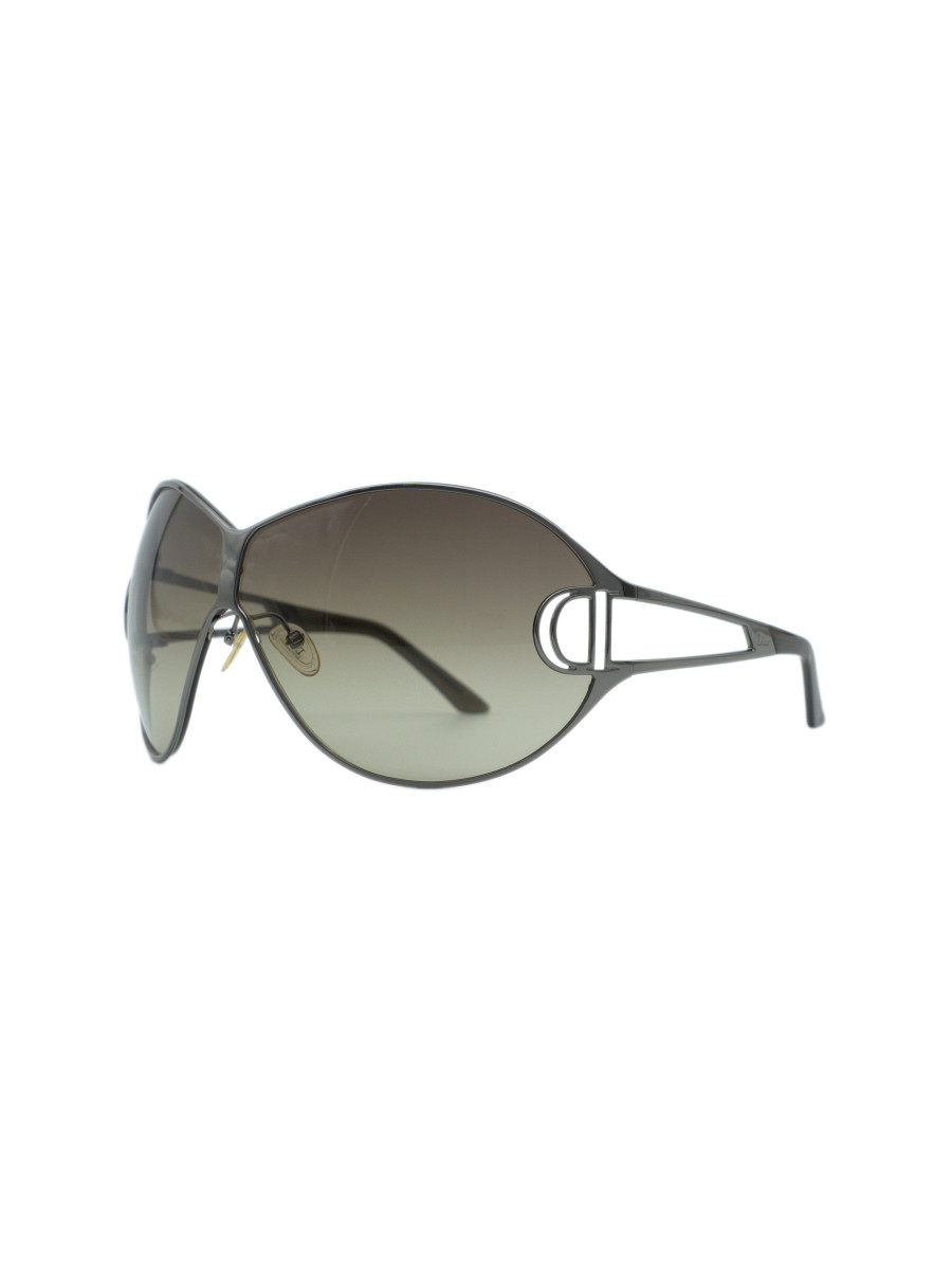 Vintage Dior Diorissimo Gunmetal Shield CD Logo Sunglasses