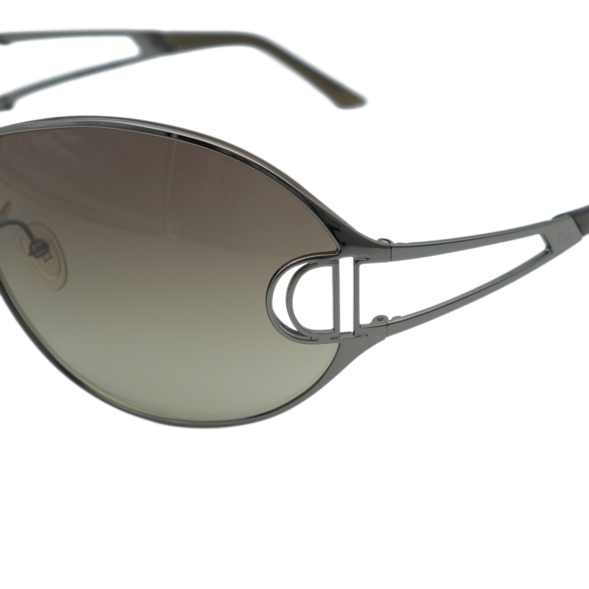 Vintage Dior Diorissimo Gunmetal Shield CD Logo Sunglasses — photo 5