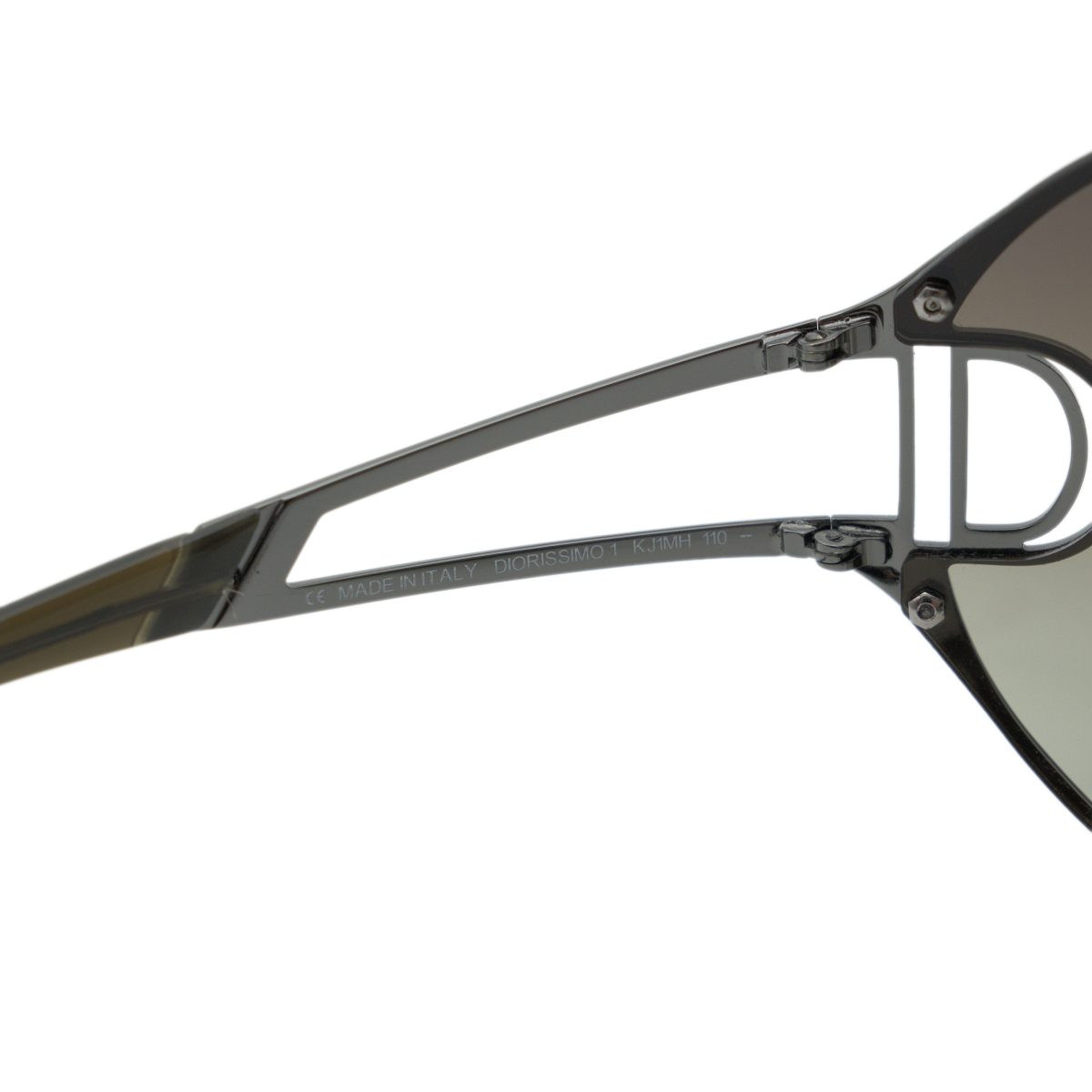 Vintage Dior Diorissimo Gunmetal Shield CD Logo Sunglasses — photo 6