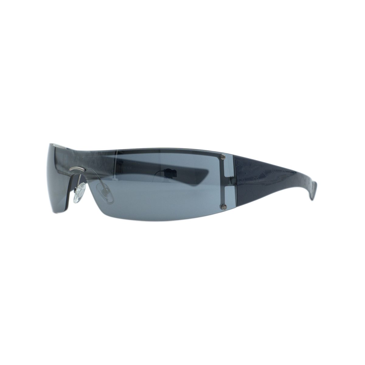 Vintage Gucci GG 1824 Navy Shield GG Logo Y2K Sunglasses
