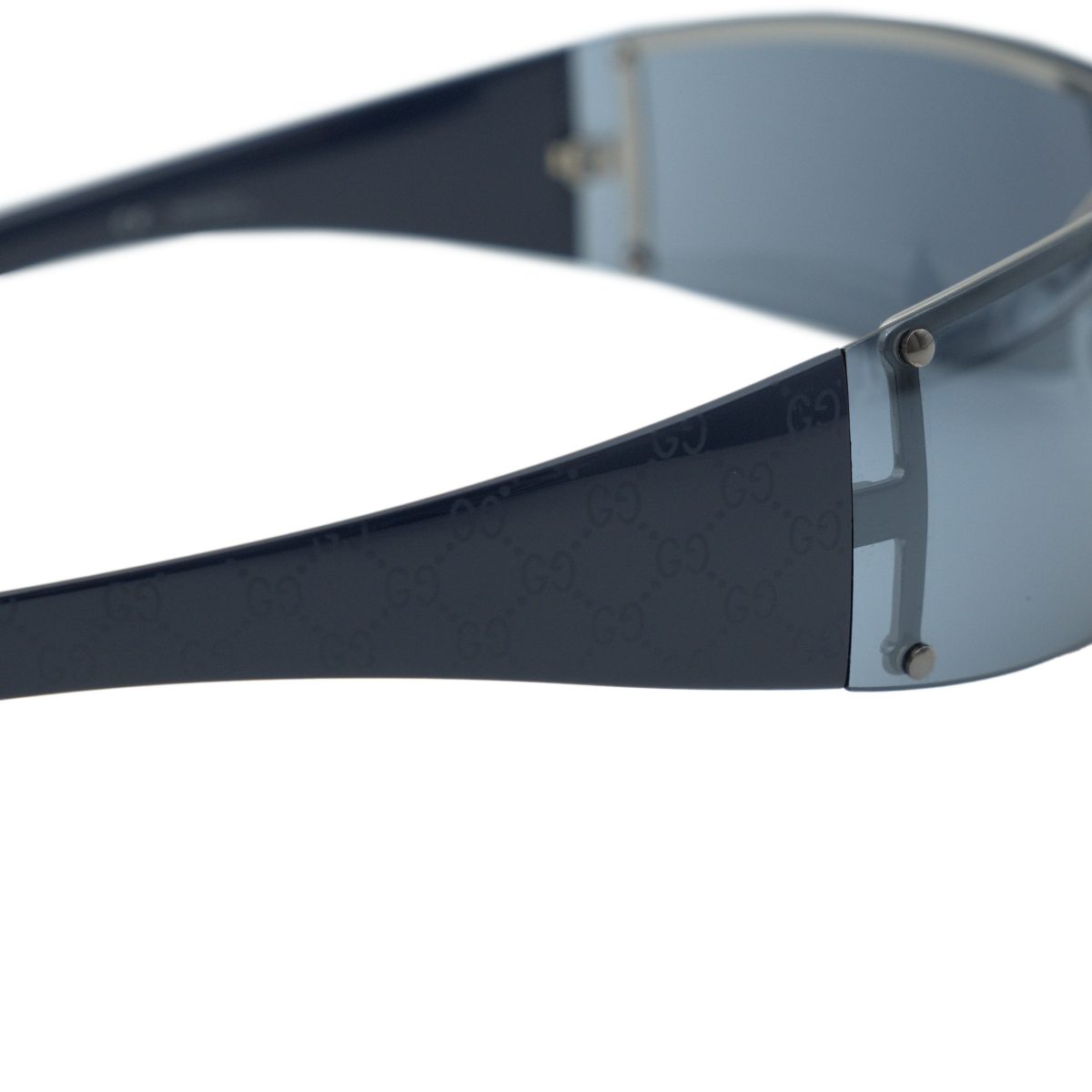 Vintage Gucci GG 1824 Navy Shield GG Logo Y2K Sunglasses — photo 4