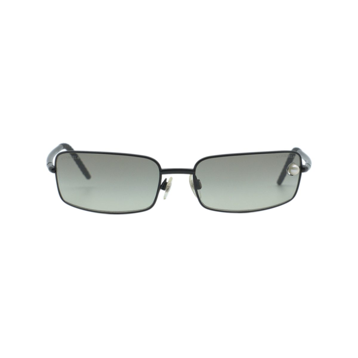 Vintage Chanel 4075 Black Pearl Rectangular Y2K Sunglasses — photo 2